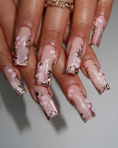 Blush Sakura Gilded Noir