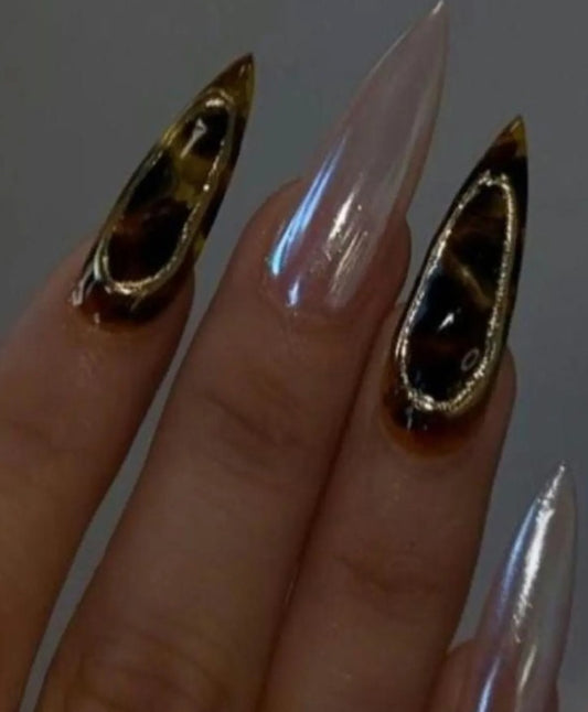 Tortoiseshell Gilded Stiletto Couture
