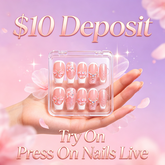 $10 Deposit Try On Press On Nails Live