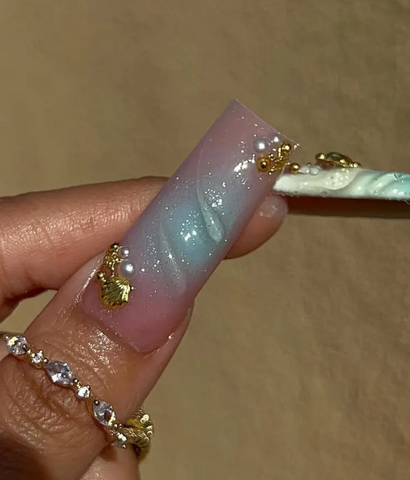 Aqua Blush Seashell Couture