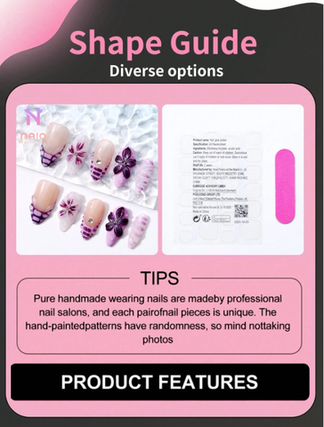 Luxury Wild Elegance Reusable Acrylic Press-On Nails (10pcs)
