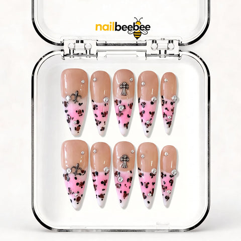 NB-S195 Handmade Medium Stiletto Acrylic for Date Night,Travel