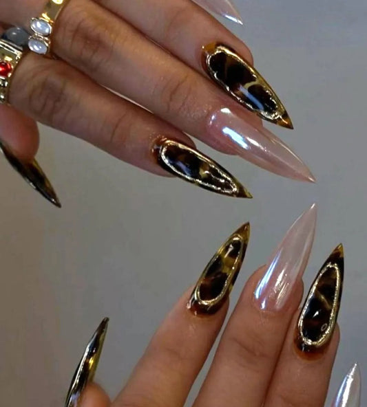 Tortoiseshell Gilded Stiletto Couture