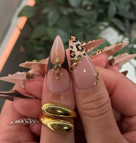 Nailuvia 10-Piece 2-Month Reusable Acrylic Press-On Nails | Wild Luxury Nail Kit