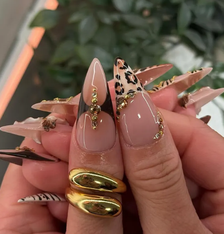 Nailuvia 10-Piece 2-Month Reusable Acrylic Press-On Nails | Wild Luxury Nail Kit