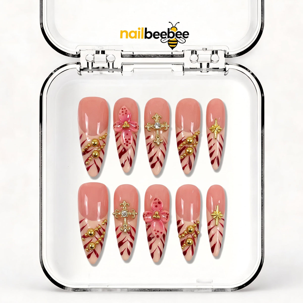 NB-S134 Handmade Medium Stiletto Acrylic for Date Night,Travel