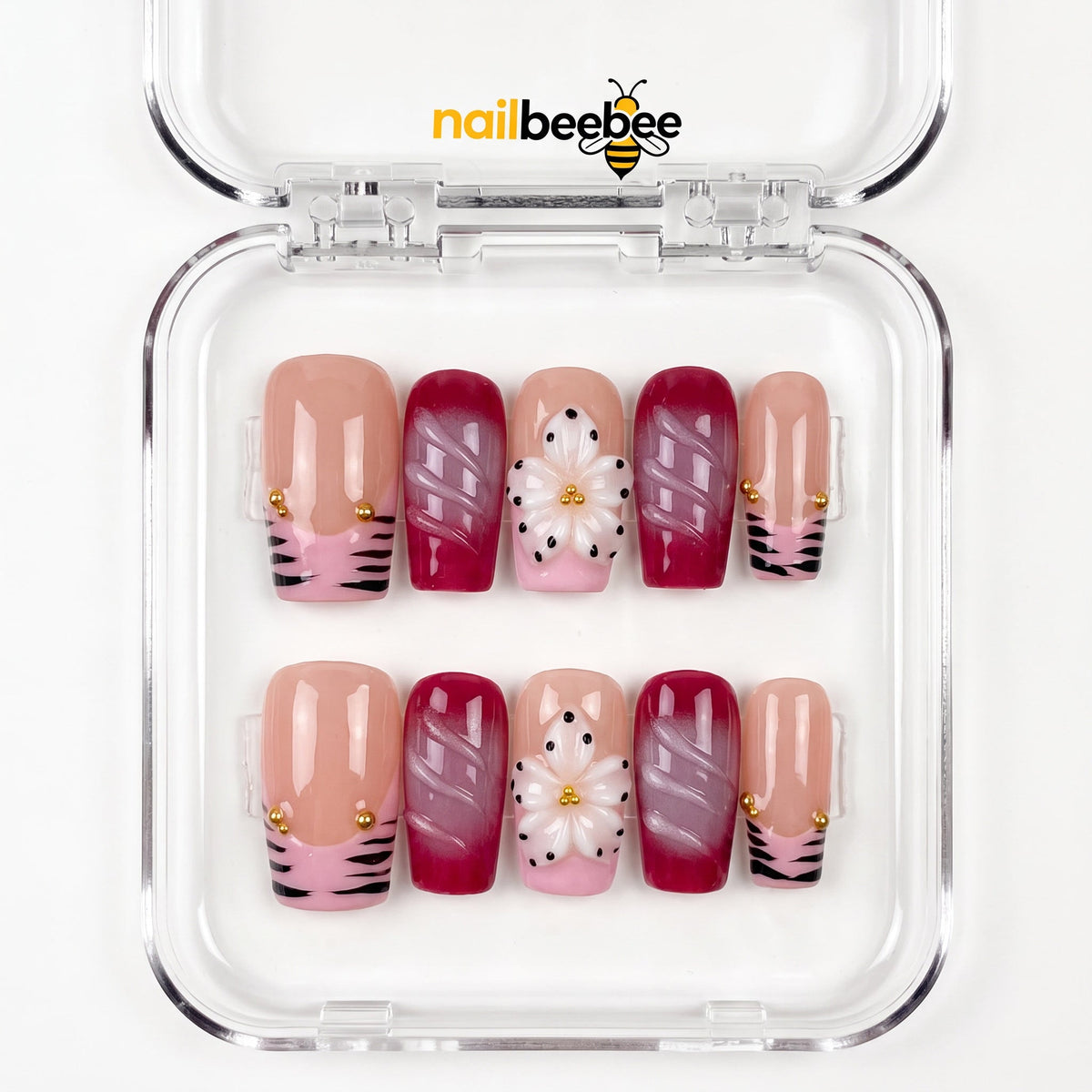 NB-D53 Handmade Short Square Acrylic for Date Night,Travel