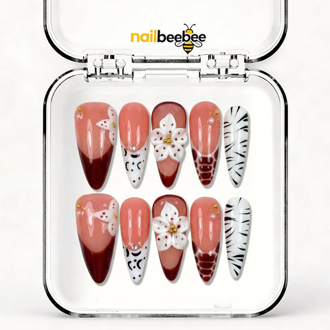NB-S157 Handmade Medium Stiletto Acrylic for Date Night,Travel