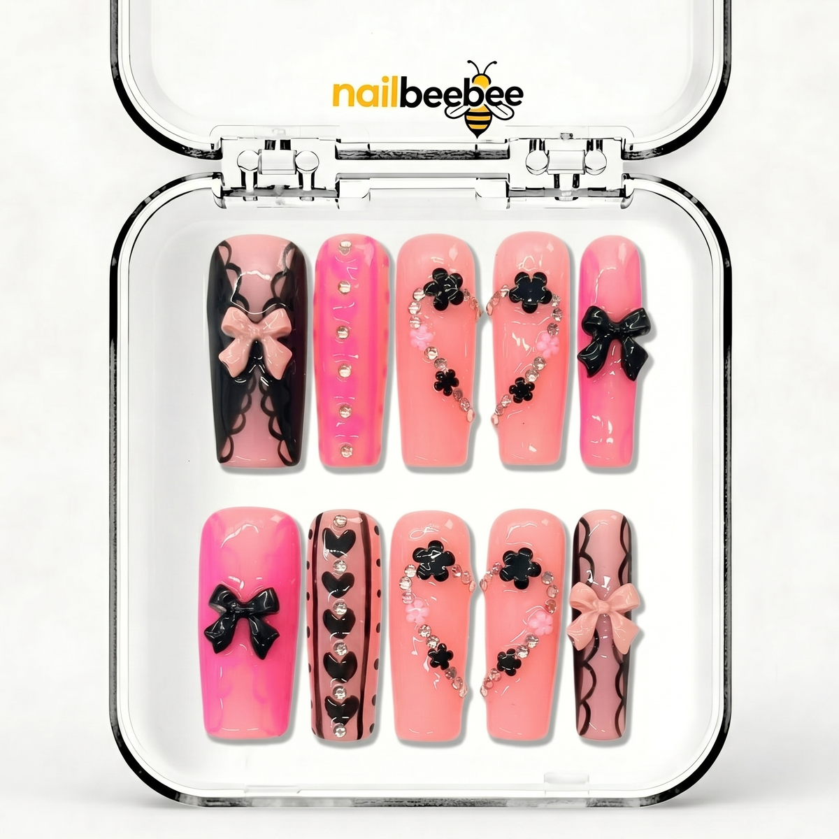 Bubblegum Noir Bow
