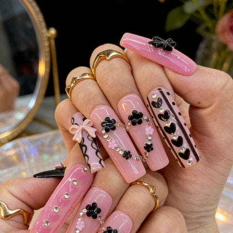 Bubblegum Noir Bow