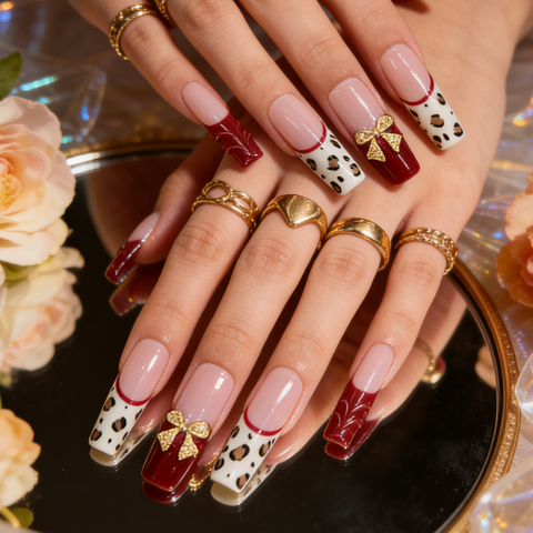 Crimson Leopard Bow