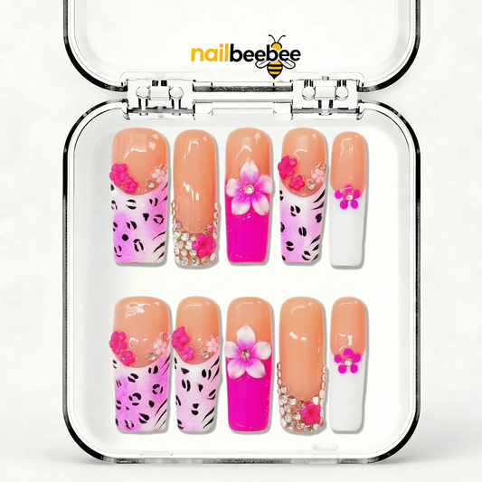Pink Leopard Floral