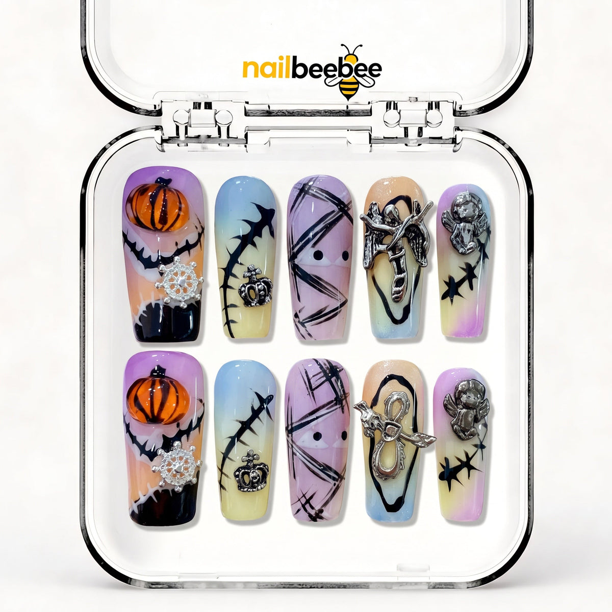 NB-Z172 Handmade Short Square Acrylic for Date Night,Travel