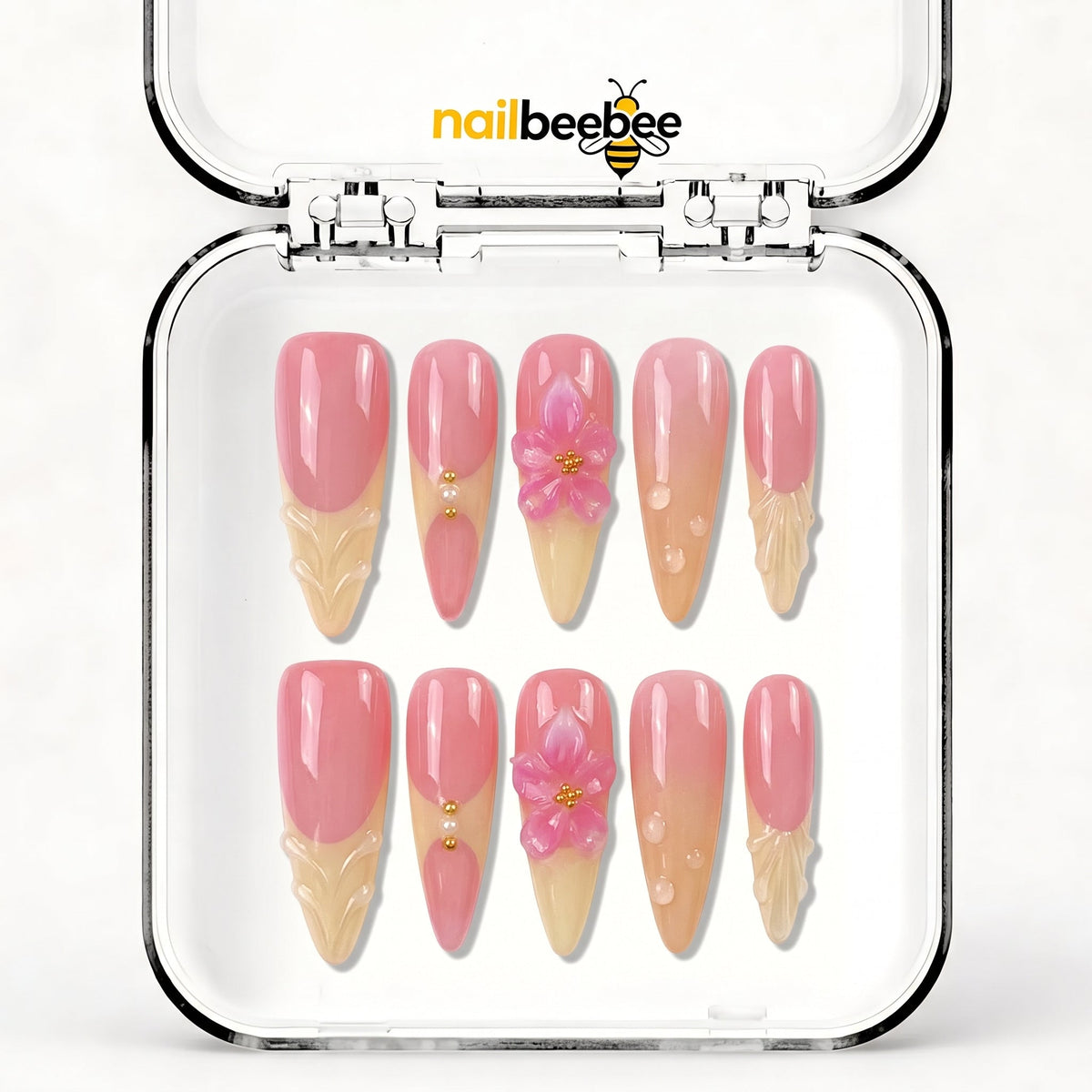 NB-S169 Handmade Medium Stiletto Acrylic for Date Night,Travel