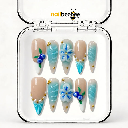 NB-S129 Handmade Medium Stiletto Acrylic for Date Night,Travel