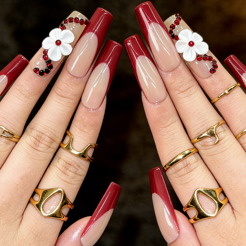 Scarlet Bloom Crystal Couture