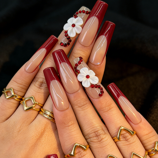 Scarlet Bloom Crystal Couture