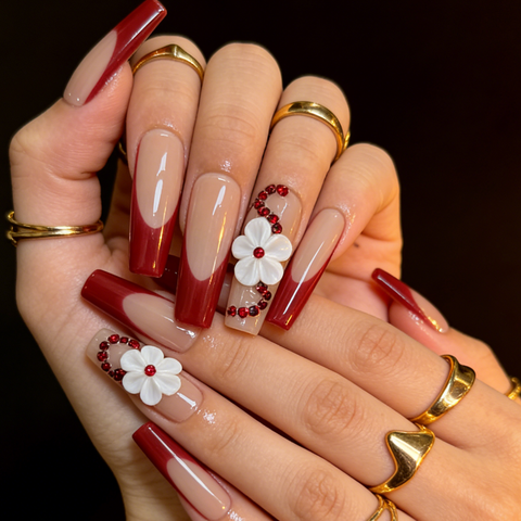 Scarlet Bloom Crystal Couture