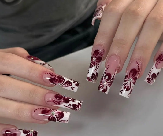 Burgundy Hibiscus Opulence