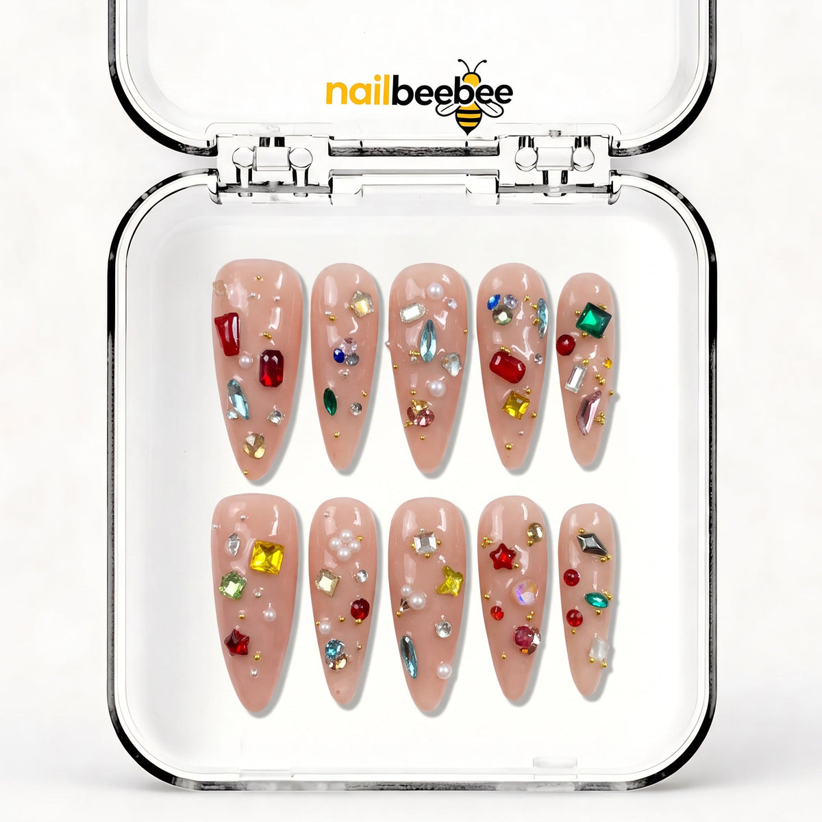 NB-S186 Handmade Medium Stiletto Acrylic for Date Night,Travel