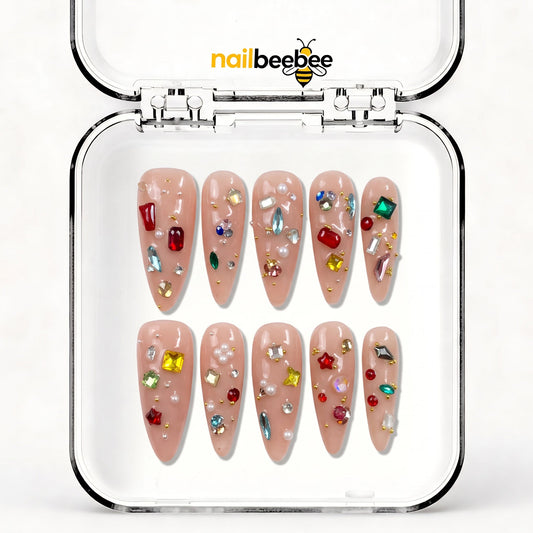 NB-S186 Handmade Medium Stiletto Acrylic for Date Night,Travel