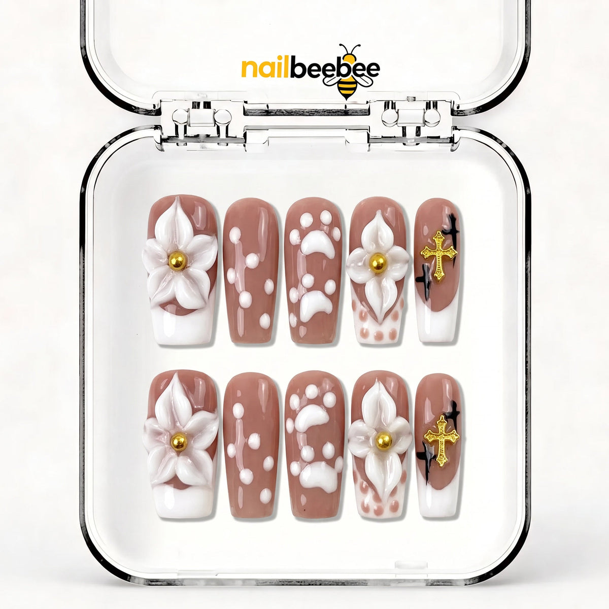 NB-Z200 Handmade Short Square Acrylic for Date Night,Travel