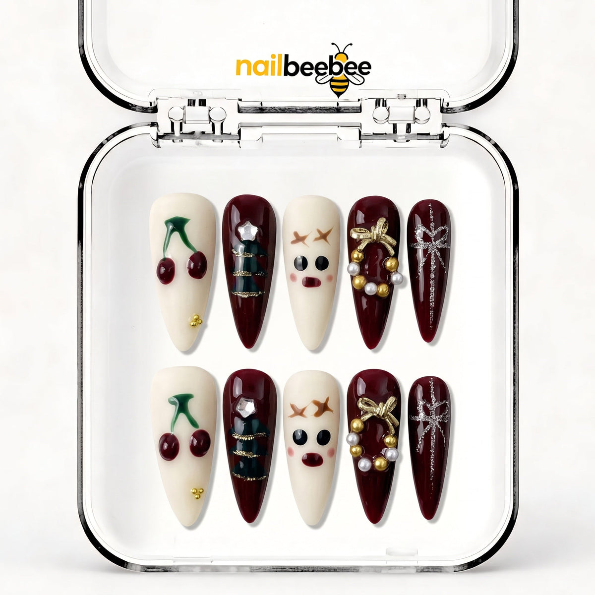 NB-S162 Handmade Medium Stiletto Acrylic for Date Night,Travel
