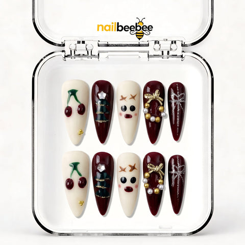 NB-S162 Handmade Medium Stiletto Acrylic for Date Night,Travel