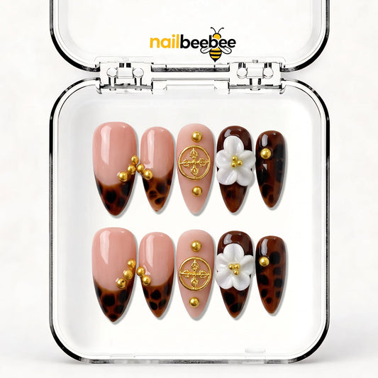 NB-X106 Handmade Short Almond Acrylic for Date Night,Travel