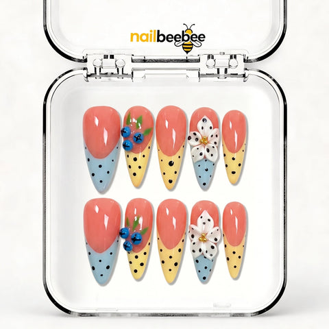 NB-S155 Handmade Medium Stiletto Acrylic for Date Night,Travel