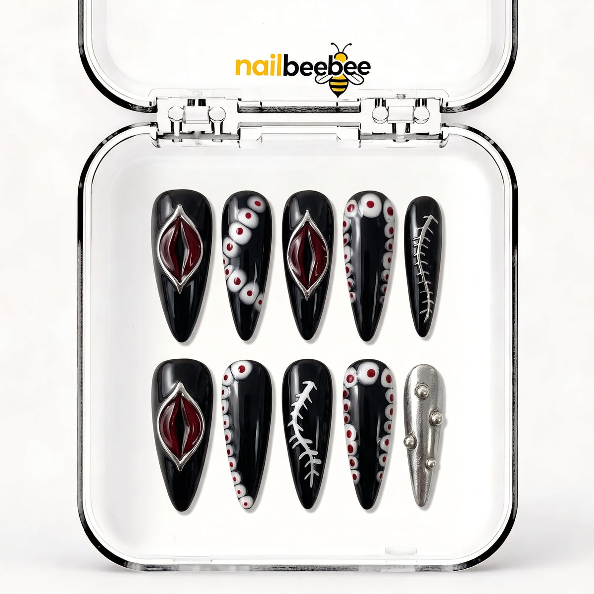 NB-S133 Handmade Medium Stiletto Acrylic for Date Night,Travel