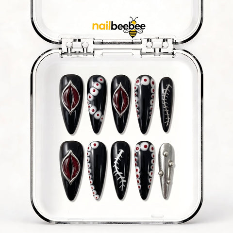 NB-S133 Handmade Medium Stiletto Acrylic for Date Night,Travel