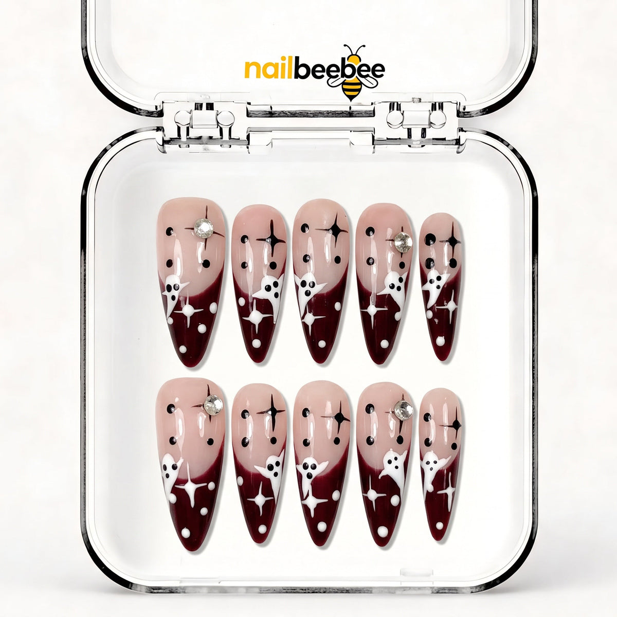 NB-S136 Handmade Medium Stiletto Acrylic for Date Night,Travel