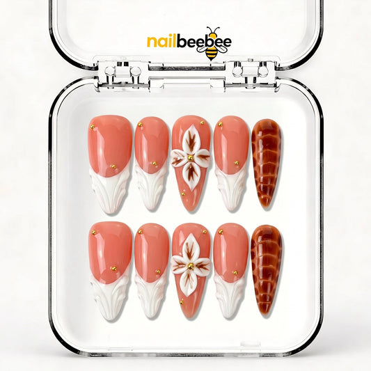 NB-S156 Handmade Medium Stiletto Acrylic for Date Night,Travel