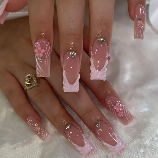 Pink Floral Ruffle