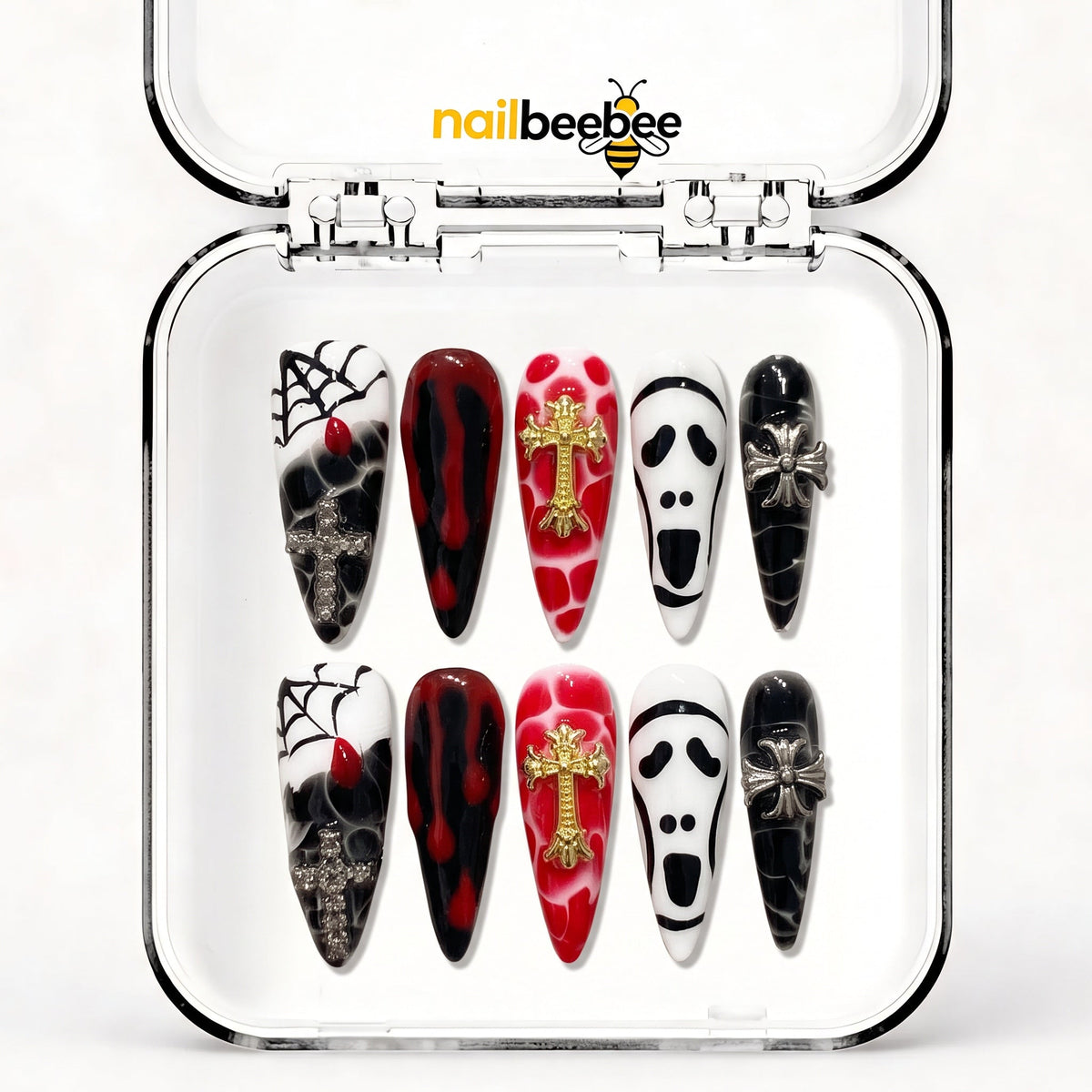 NB-S137 Handmade Medium Stiletto Acrylic for Date Night,Travel