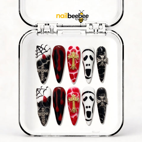 NB-S137 Handmade Medium Stiletto Acrylic for Date Night,Travel