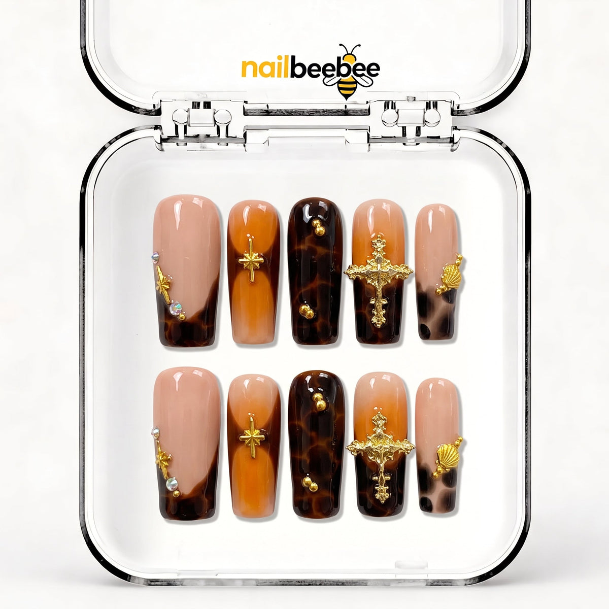 NB-Z195 Handmade Short Square Acrylic for Date Night,Travel