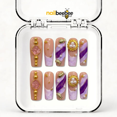 NB-Z146 Handmade Short Square Acrylic for Date Night,Travel