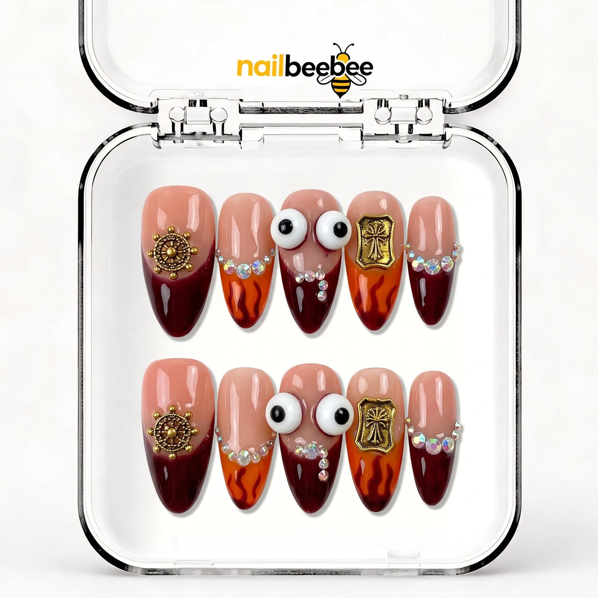 NB-X103 Handmade Short Almond Acrylic for Date Night,Travel