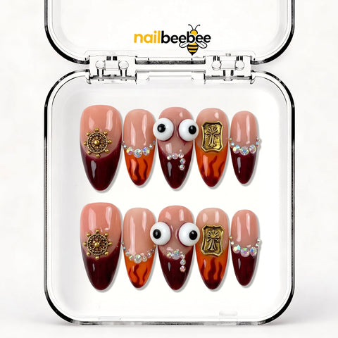 NB-X103 Handmade Short Almond Acrylic for Date Night,Travel