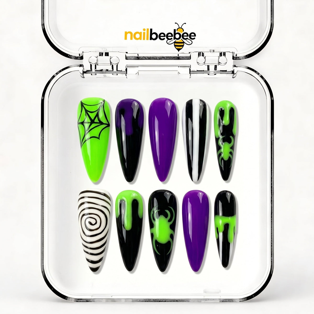 NB-S154 Handmade Medium Stiletto Acrylic for Date Night,Travel