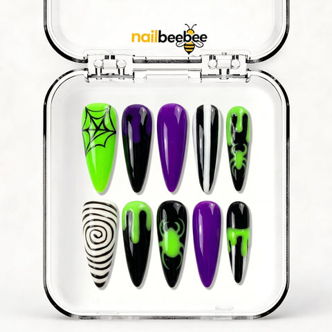 NB-S154 Handmade Medium Stiletto Acrylic for Date Night,Travel