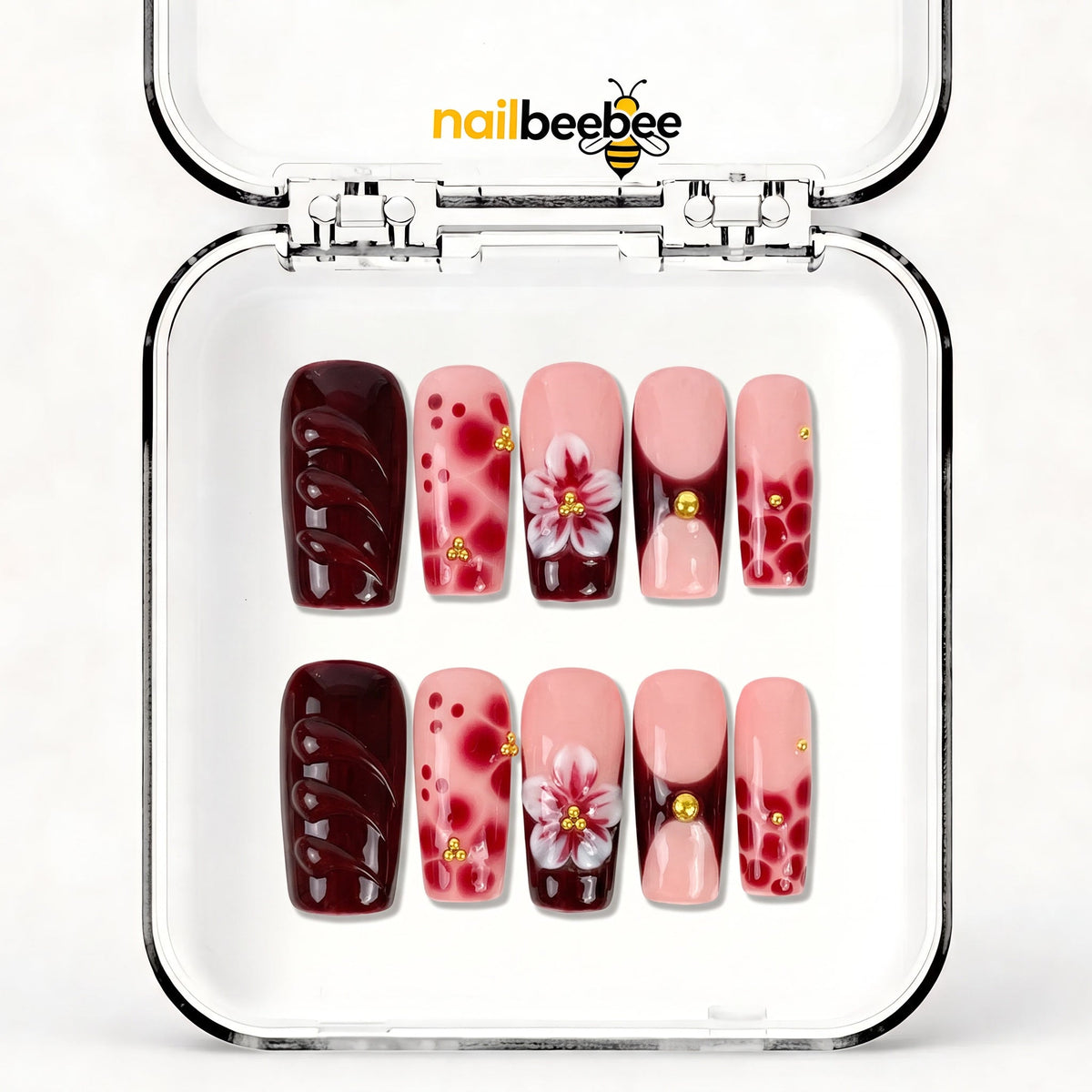 NB-Z206 Handmade Short Square Acrylic for Date Night,Travel
