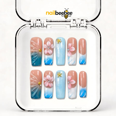 NB-Z141 Handmade Short Square Acrylic for Date Night,Travel
