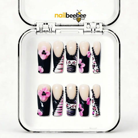 Blush Noir Floral Safari