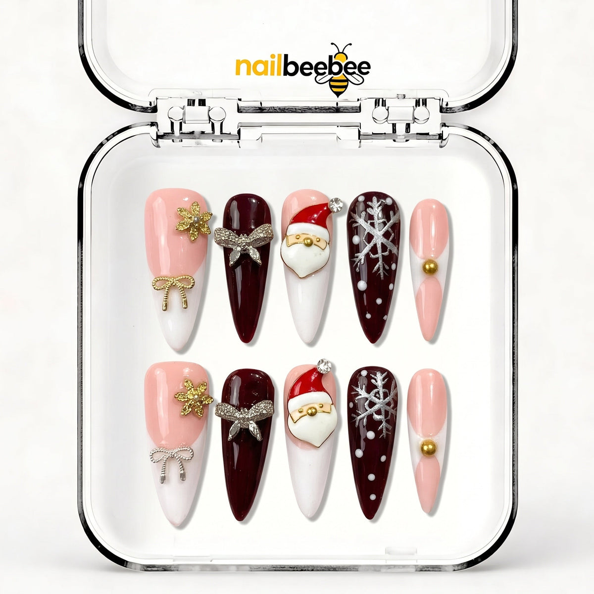 NB-S139 Handmade Medium Stiletto Acrylic for Date Night,Travel