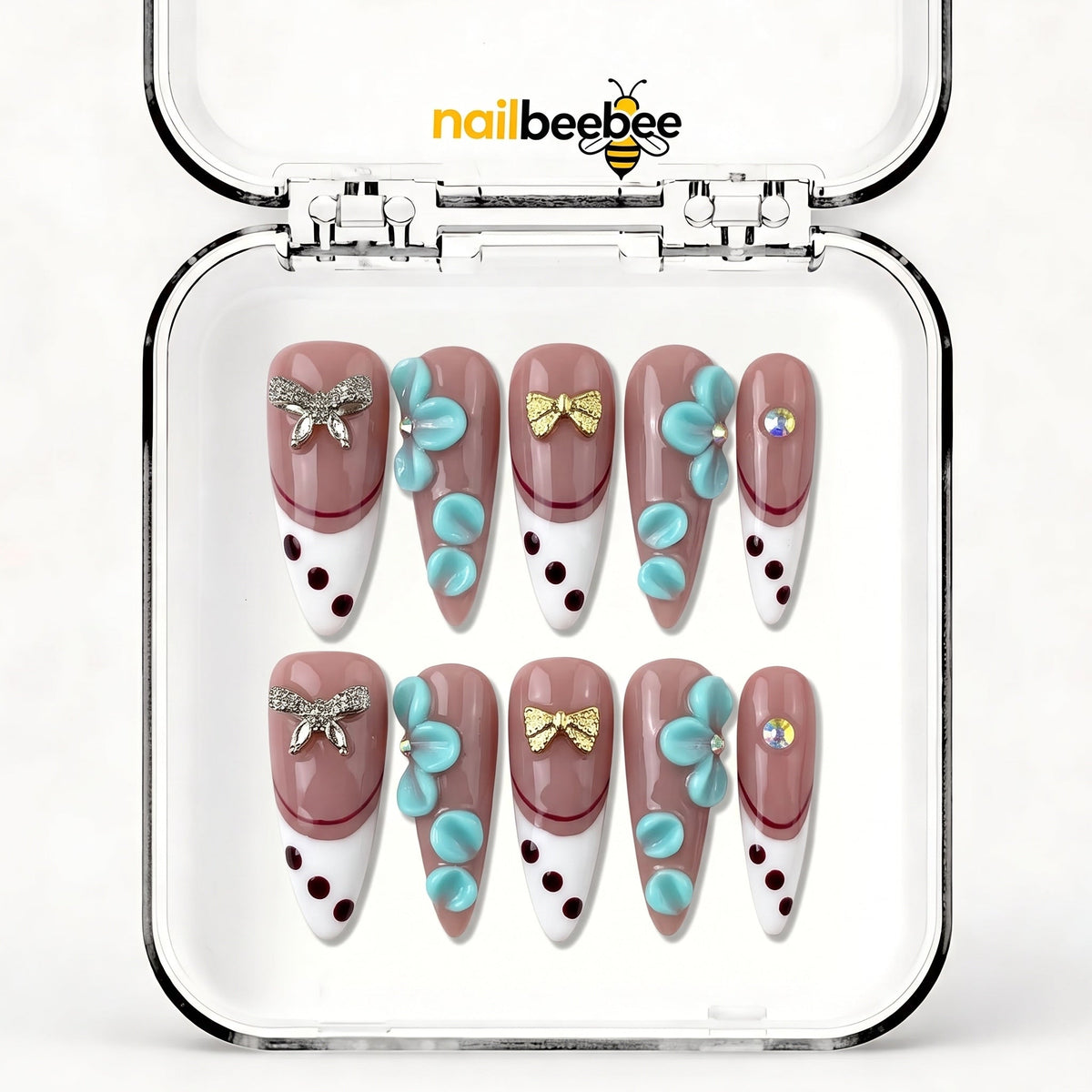NB-S159 Handmade Medium Stiletto Acrylic for Date Night,Travel