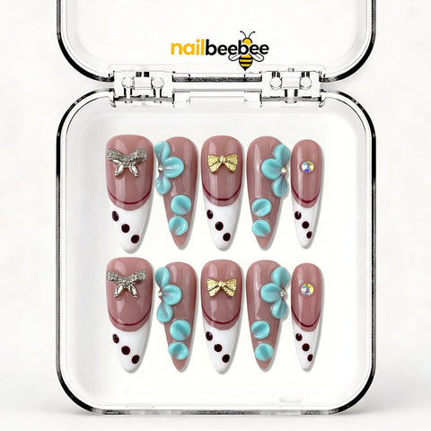 NB-S159 Handmade Medium Stiletto Acrylic for Date Night,Travel