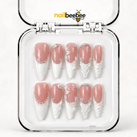 NB-S130 Handmade Medium Stiletto Acrylic for Date Night,Travel